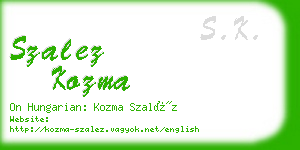 szalez kozma business card